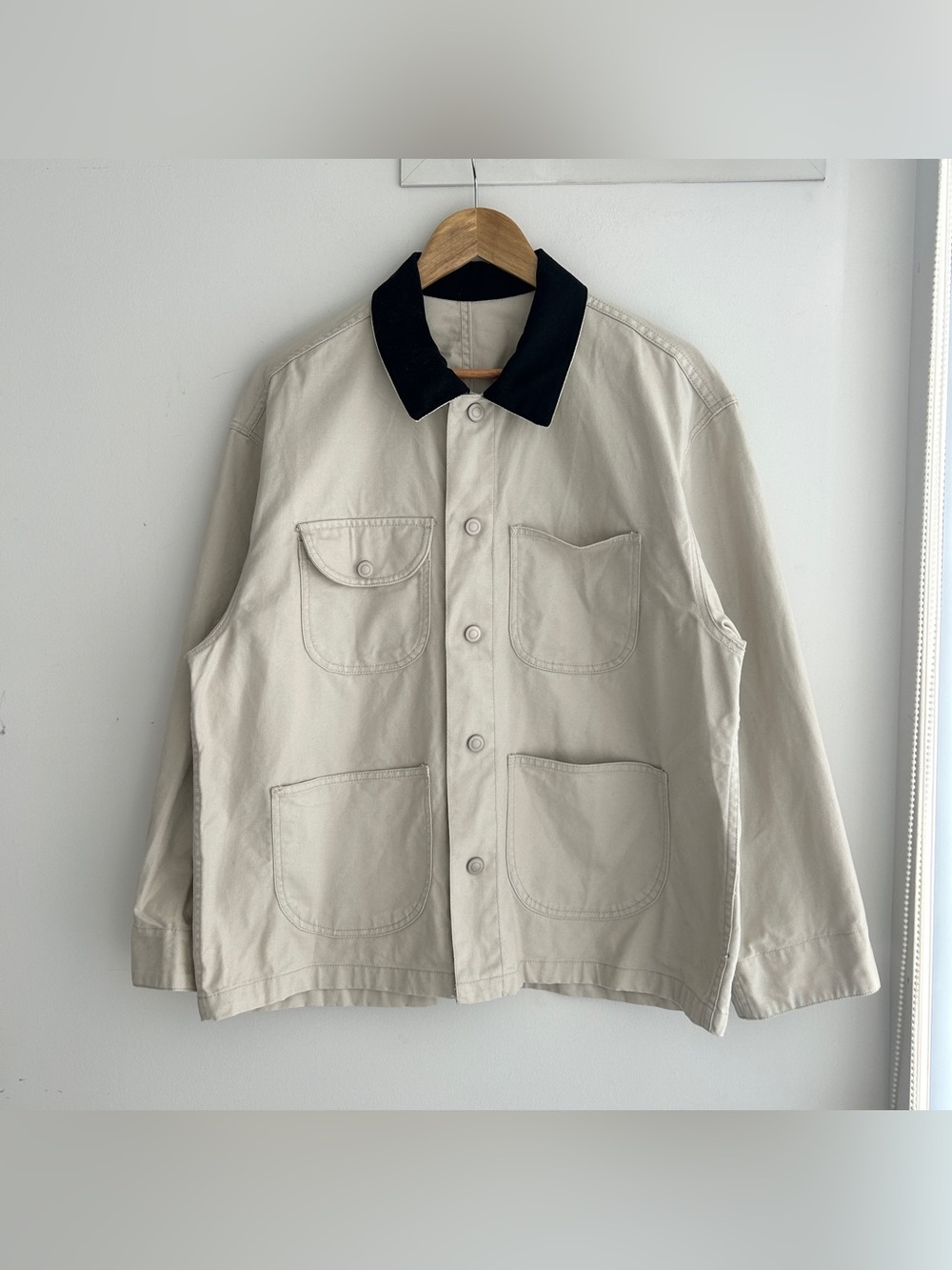 Women’s Cotton Barn Jacket with corduroy collar
